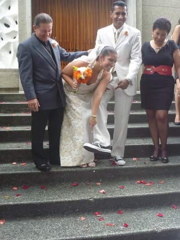 Los novios en el Oculus